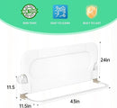 Folding Bed Rail for Toddlers,Baby Bed Rail Guard with Reinforced Anchor Safety System,Fit Bunk,Full Size,Queen,King,Twin(White,43"x23.6") by TinyTreasures Baby Boutique