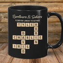 Family Puzzle Mug - Brothers & Sisters Forever Linked Together - Personalized For Family, Sister, Brother, Siblings - Scrabble Coffee Mug - Gifts For Christmas, Birthday, Anniversary by TinyTreasures Baby Boutique