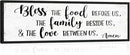 Bless the Food Before Us Wall Decor: Farmhouse Rustic Kitchen Signs Wall Decor Framed Hanging Wall Plaques 12" x 40",Inspirational Quotes The Family Beside Us Signs by CozyNest Decor