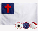 Christian Flag 5x8 Outdoor Embroidered,Heavy Duty Nylon,Sewn Stripes, Stronger Brass Grommets,Christianity Easter Day,Jesus Flags Flags Perfect for Outside