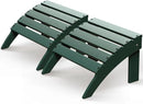 GREENVINES Adirondack-Ottoman | Set of 2 | HDPE Plastic | Outdoor Footrest | All Weather | Foot Rest | Foot Stool | Forest | for Adirondack Chair | for Patio Backyard Pool by CozyNest Decor