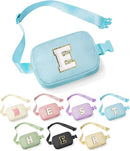 YOOLIFE Personalized Gifts - Crossbody Bag for Women, Initial Blue Belt Fanny Pack Travel Gift by TinyTreasures Baby Boutique