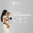 LÍLLÉbaby Complete All Seasons Ergonomic 6-in-1 Baby Carrier Newborn to Toddler - with Lumbar Support - for Children 7-45 Pounds - 360 Degree Baby Wearing - Inward & Outward Facing - Salt and Pepper by TinyTreasures Baby Boutique