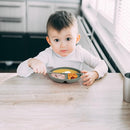Baby Feeding Set, 2 Pack Silicone Baby Plates with Suction, 2 Pack Spoons and Forks Set for Toddler Utensils, BPA Free, Baby Led Weaning Supplies for Eating Essentials by TinyTreasures Baby Boutique