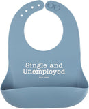 Baby Bib for Eating by Bella Tunno, Waterproof Silicone Bib with Large Food Catcher, Adjustable Fit for Babies 4-12 months & Toddlers 1-3 Years, Boys & Girls, Single and Unemployed by TinyTreasures Baby Boutique