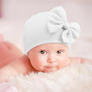 BQUBO Newborn Baby Hats Mittens Set Hospital Hat Beanie Infant Bow Hats Baby Gloves No Scratch Mittens for 0-6 Months by TinyTreasures Baby Boutique