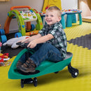 Wiggle Car Ride On Toy - No Batteries, Gears or Pedals - Twist, Swivel, Go - Outdoor Ride Ons for Kids 3 Years and Up by Lil' Rider (Green) by TinyTreasures Baby Boutique