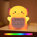 Axolotl Alarm Clock with Night Light for Kids, 7 RGB Color Cute Alarm Clocks for Bedrooms Ok to Wake Clocks, Silicone Animal Tabletop Lamp for Teen Girls Boys by TinyTreasures Baby Boutique