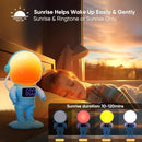 Astronaut Sunrise Alarm Clock for Kids, White Noise Sound Machine with 30 Soothing Sounds, 22 Dimmable Nightlights, Bluetooth Speaker, Dual Digital Alarm Clocks, Wake Up Light for Bedroom, Adults by TinyTreasures Baby Boutique