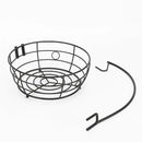 Livabber Countertop Fruit Basket Bowl with Banana Hanger, Modern Standing Fruit Vegetable Bowl Storage, with Banana Tree Holder for Kitchen Dinning Table (Round Metal, Black)