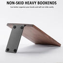 Muso Wood Handmade Walnut Book Ends, Non-Skid Bookends for Shelves, Large Sturdy Book Ends for Heavy Books, Decorative Book Shelf (3 Pairs) by CozyNest Decor