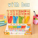 Umbresen Montessori Toys Math Educational Toy - Wooden Intelligence Sticks Number Cards and Counting Rods with Box by TinyTreasures Baby Boutique