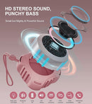 comiso Bluetooth Shower Speaker, Waterproof Bluetooth Speakers IPX7, Floating 2000mAh, Portable Wireless Speaker with LED Light, Loud HD Sound and Bass for Travel Beach Pool, Camping, Ideal Gifts. by TinyTreasures Baby Boutique