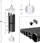 ASTARIN Wind Chimes Outdoor Large Deep Tone,36 Inch Large Chimes for Outside Tuned Relaxing Soothing Low Bass,Memorial Windchimes Sympathy for Mom Dad,Black by CozyNest Decor