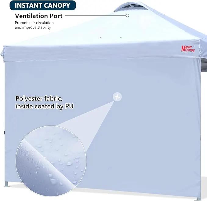MASTERCANOPY Durable Pop-up Canopy Tent with 1 Sidewall (10'x10',White), photo 8 of 9