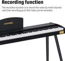AODSK 88 Keys Digital Piano,Full-size semi weighted key,128 Tones & Rhythms, MIDI/USB Connectivity, Headphone Jack by TinyTreasures Baby Boutique