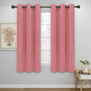 Easy-Going Blackout Curtains for Bedroom, Solid Thermal Insulated Grommet and Noise Reduction Window Drapes, Room Darkening Curtains for Living Room, 2 Panels(42x63 in, Pink) by CozyNest Decor
