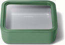 Caraway Glass Food Storage, 10 Cup Glass Container,Ceramic Coated Food Container,Easy to Store, Non Toxic, Non Stick Lunch Box Container with Glass Lids. Dishwasher, Oven,Square Shape,Sage by TinyTreasures Baby Boutique
