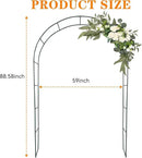 Tytroy Reconfigurable & Easy-to-Assemble Metal Outdoor & Indoor 7'6" Garden or Wedding Arch Arbor for Wedding Bridal Party Elegant Decorations & Garden Climbing Plants Vines (Green 1PC) by GreenHaven Gardens