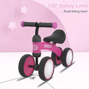 Baby Balance Bike Toys for 12-36 Months Kids Toy Boy and Girls Gifts Toddler Best First Birthday Gift Children Walker No Pedal Infant 4 Wheels Bicycle (Colorful, Rose Red-Light) by TinyTreasures Baby Boutique