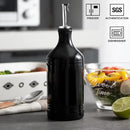 Sweejar Ceramic Olive Oil Dispenser Bottle, Opaque Oil Cruet Protects Oil to Reduce Oxidation, Suitable for Storage Oil, Vinegar, Coffee Syrups & Other Liquids, Pack of 1, 15.5 Fl Oz (Black) by CozyNest Decor