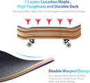 Easy_Way Complete Skateboards- Standard Skateboards for Beginners Kids Boys Girls Teenager- 31''x 8''Canadian Maple Cruiser Pro Skate Board, Skateboards by TinyTreasures Baby Boutique