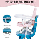 Baby Booster Seat for Dining Table with Removable Tray & Cushion, 3in1 Portable Toddler Booster Seat, 4 Height Adjustable Travel High Chair for Babies and Toddlers by TinyTreasures Baby Boutique