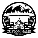 Personalized Camping Signs | Custom Metal Sign | Custom Mountain Campfire Sign | Custom Signs Outdoor Metal | Family Name Sign | Personalized Campfire Name Sign | Metal Wall Art | Camping Signs by CozyNest Decor