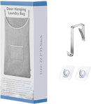 X-Large Door Hanging Hamper Bag,2 Pack Large Capacity Hanging Laundry Hamper Basket with Wide Opening Dirty Clothes Laundry Hamper Storage Bag Size 35X22inch(Grey-2Pack) by CozyNest Decor