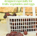 6 Pack – 4 Quart/Half Peck White Plastic Garden Basket for Gathering Vegetables and Fruits – Harvest Apples, Berries, Peaches or Tomatoes by GreenHaven Gardens