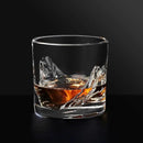Grand Canyon Heavy Crystal Whiskey Glasses Gift Set of 4, Thick Freezable Bourbon Glass 1lb Each, Premium Whiskey Gifts for Men, Frozen Crystal Chills Cocktails, 10 oz by CozyNest Decor