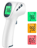 Touchless Thermometer for Adults, Digital Infrared Thermometer Gun with Fever Alarm, Forehead and Object 2 in 1 Mode, Fast Accurate Results (Gray) by TinyTreasures Baby Boutique
