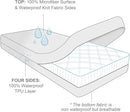 Zippered Mini Crib Mattress Protector,Waterproof Playard Mattress Encasement, Breathable and Absorbent, 6 Sides Fully Encased Pack N Play Mattress Cover. by TinyTreasures Baby Boutique