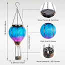 Starsoul Hot Air Balloon Solar Lantern with Candle Holder Glass Solar Hot Air Balloon Lantern with Flame Solar Hanging Hot Air Balloons Decorative for Lawn Porch Tree Yard by GreenHaven Gardens