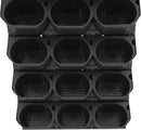 12Pieces 3-Pot Wall Planter Vertical Garden Plant Walls Wall Mounted Vertical Planter with Water-Storage Layer Stackable Wall-Mounted Flower Pot for Gardens, Balconies 180.78lbs Total Capacity (Black) by CozyNest Decor