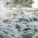 UKELER Ultra Plush Super Soft Lightweight Sherpa Throw Blanket 60''x50'' Cozy Luxury Light Blue Blanket for Bed Couch Warm Fuzzy Blanket by CozyNest Decor