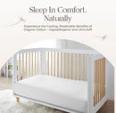 Organic Crib Mattress Protector - 100% Waterproof Crib Mattress Protector Pad with Soft Quiet & Breathable Triple Layer Protection for Sensitive Skin - GOTS Certified & Machine Washable (52"x28"x9”) by TinyTreasures Baby Boutique