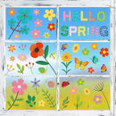 Set of 93 PCS Hello Spring Summer Window Cling Sticker Daisy, Sunflower, Birds, and Butterfly Window Stickers, Spring and Summer Decor, Home, Shop, Party Window Glass Display Stickers by CozyNest Decor