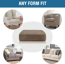 H.VERSAILTEX Velvet Stretch Couch Cushion Cover Plush Cushion Slipcover for Chair Loveseat Sofa Cushion Furniture Protector Seat Cushion Sofa Cover (3 Piece XL Sofa Cushion Covers, Mocha) by CozyNest Decor