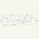 CHITA Oversized Modular Sectional Sofa Set, FSC Certified Extra Large 5 Seat V Shaped Cloud Couch for Living Room, 106 inch Width, 4 Seater and 1 Middle Corner, Moss Green by CozyNest Decor