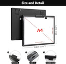 Rechargeable A4 Light Box with Padded Case,led Light pad with Built-in Stand & Clip,6 Levels of Brightness lightbox for tracing,Diamond Painting.Light Table for Artists,Drawing,Sketching,Animation by TinyTreasures Baby Boutique