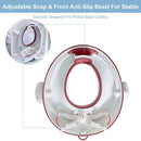 ANGELBLISS Baby Potty Training Toilet Seat with Soft Cushion Handles, Haute Collection, Double Anti-Slip Design and Splash Guard for Boys and Girls (Dark Pink) by TinyTreasures Baby Boutique
