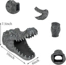 Alligator Downspout- Gutter Downspout Decorative-Funny Garden Decoration - Outdoor Splash Block Waterproof Resin Ornament for Lawn- 2""×3"" Downspout Extender Diverter, Gray by GreenHaven Gardens