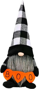 Halloween Gnomes Plush Decor, Witch Scandinavian Tomte Nisse Gnome Swedish Table Decorations, Handmade Plush Elf Dwarf for Home Stuffed Gnomes Gifts for Women, Black by CozyNest Decor