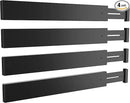 BAMEOS Drawer Dividers Bamboo Separators Organization Expandable Organizers for Kitchen Bedroom Bathroom Dresser Office 4-pack by CozyNest Decor