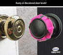 Enjoy Cover - 2 Pack Silicone Door knob Grips Maximum Grip Nonslip Arthritis & Senior Living Aids Grippy Easy Open Fits All Door Knob Universal Size Decorative (Camo Pink) by TinyTreasures Baby Boutique