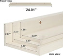Giftgarden 24 Inch Floating Shelves for Wall, Creamy White Beige Wood-Grain Wooden Shelf Ledge for Bathroom Kitchen Living Room Nursery Bedroom Picture, Set of 3 Different Sizes by CozyNest Decor