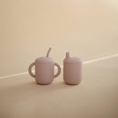 mushie 100% Silicone Training Cup & Straw for Toddlers | 6 Months+ (Soft Lilac) by TinyTreasures Baby Boutique
