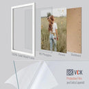 VCK 14x24 Picture Frame Set of 3, White Solid Wood Poster Frames, Textured Exclusive Wall Gallery Frame by CozyNest Decor