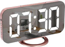 SZELAM Alarm Clock for Bedroom,LED and Mirror Digital Clock Large Display,with Dual USB Charger Ports,Auto Dim,Snooze Mode,Modern Desk/Wall Electronic Clock for Girl Woman Mom Teens - Rose Gold by CozyNest Decor
